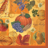 Fall Thanksgiving Scrapbook Beverage Napkins Celebration Parties Harvest 16 Pk